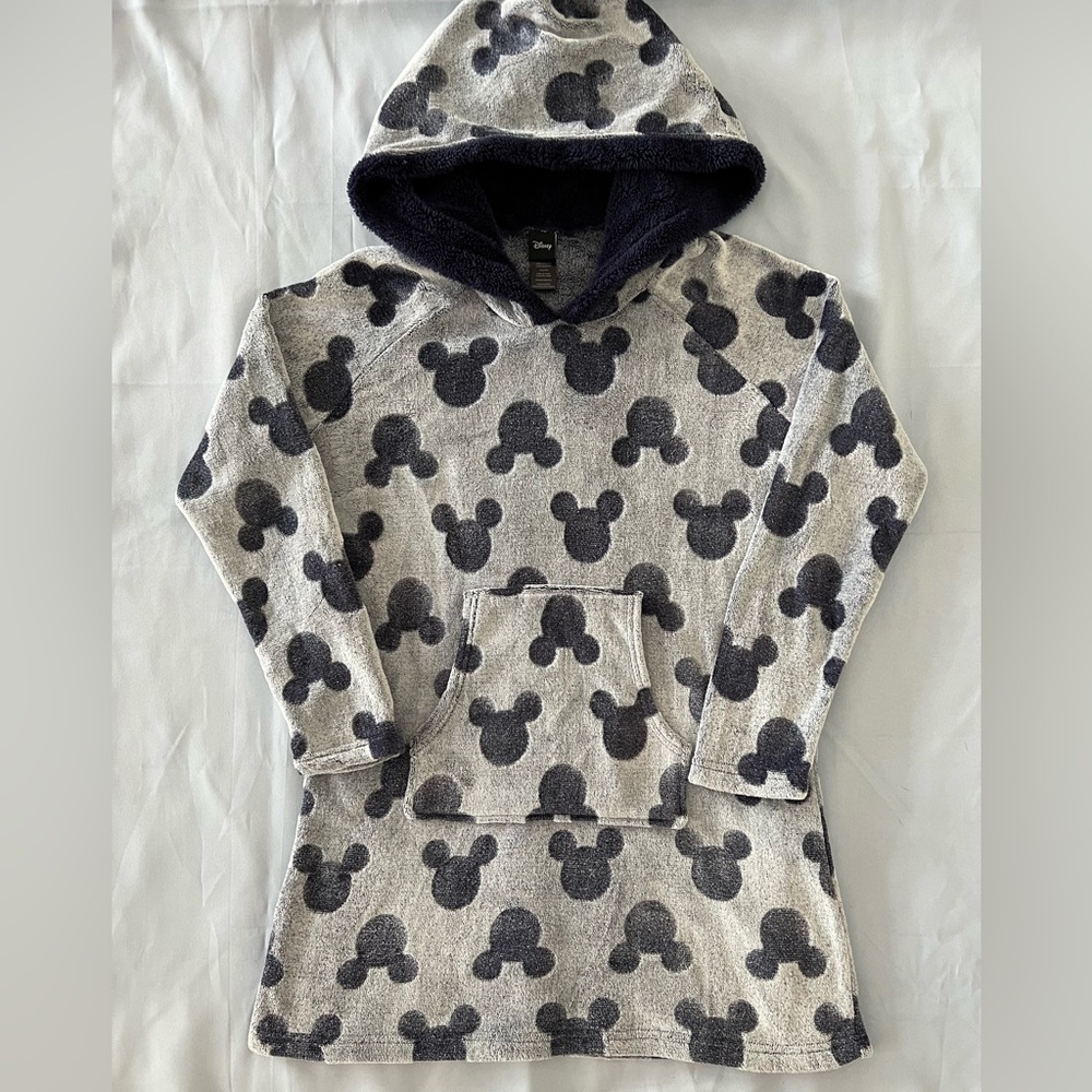 DISNEY MICKEY MOUSE fluffy hooded fleece sleepwear PJs | MEDIUM